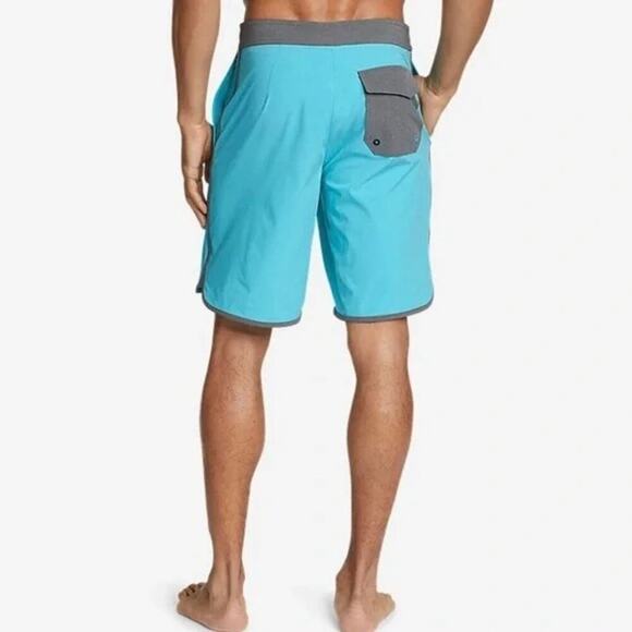 Eddie Bauer Men's Blue & Gray Drawstring Board Shorts Size 40 - Picture 2 of 7